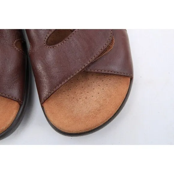 SAS HUGGY cross Sandals Shoes Leather Brown Women's Shoes Sz 9 N READ