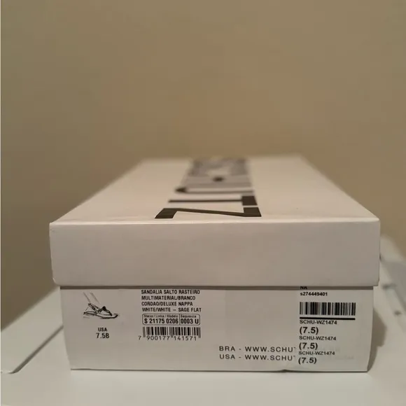 Schutz White Sandals Size 7.5