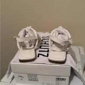 Schutz White Sandals Size 7.5