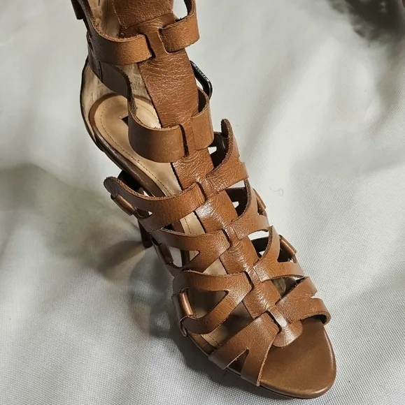 🔥Schutz&quot; NEW Brown Gladiator Heeled Sandals