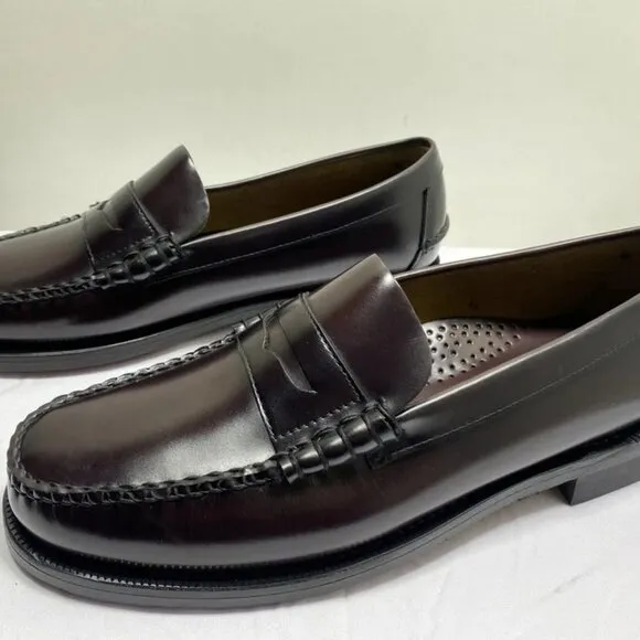 Sebago Men's Classic Dan Loafers Burgundy Size 9.5W Slip-On Leather Shoes