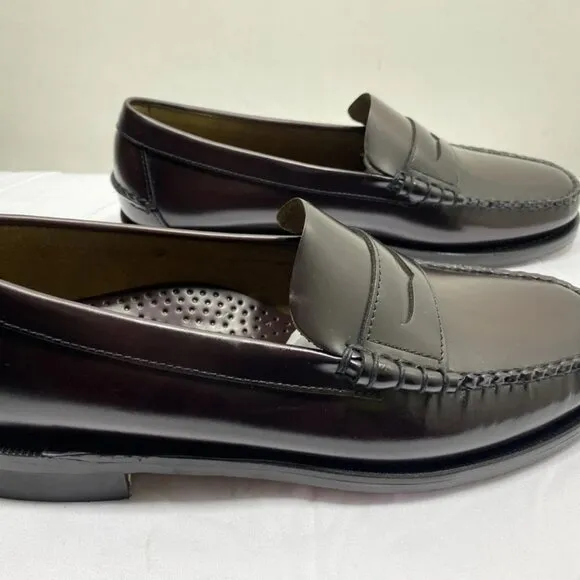 Sebago Men's Classic Dan Loafers Burgundy Size 9.5W Slip-On Leather Shoes