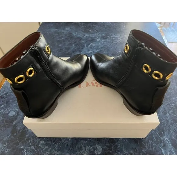 See By Chloe Steffi Grommet Leather Ankle Boots Black Women’s EU 37/US 7