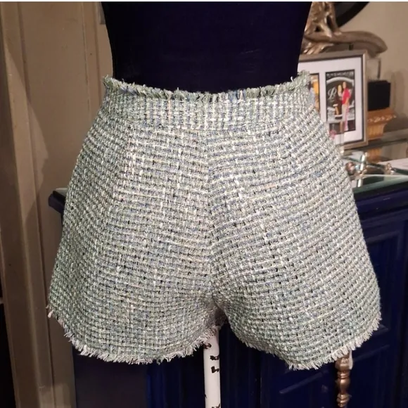 Self-Portrait boucle skorts