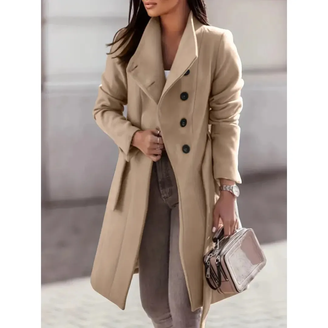 Serena – Women's Long Trench Coat – Stylish & Versatile