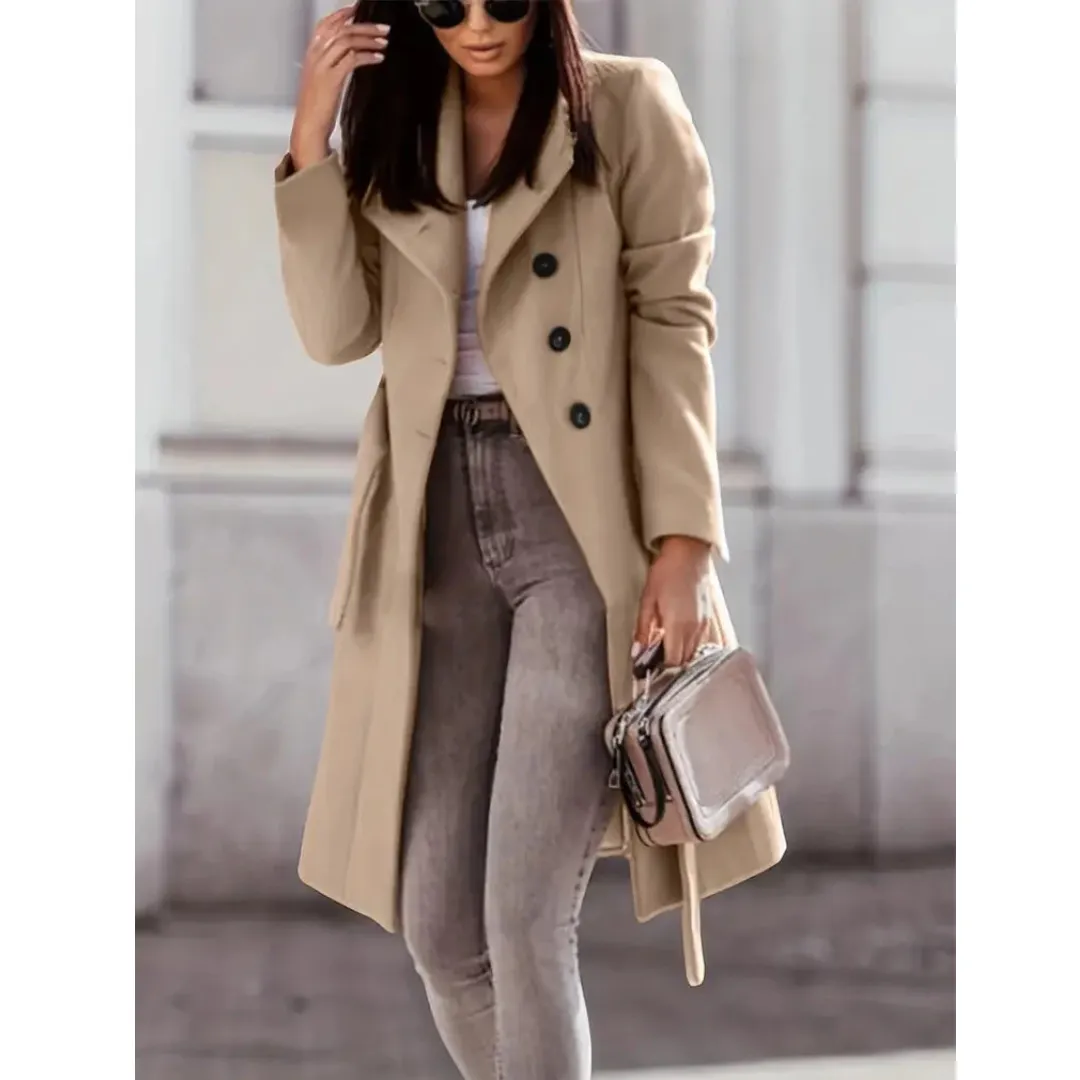 Serena – Women's Long Trench Coat – Stylish & Versatile