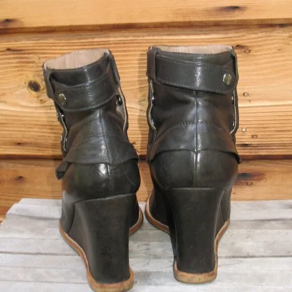 Sigerson Morrison Belle Black Wedge Ankle Boots