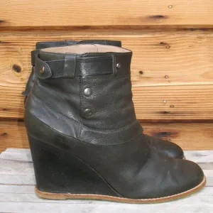 Sigerson Morrison Belle Black Wedge Ankle Boots