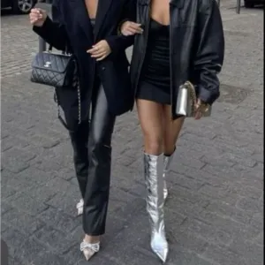 Silver boots