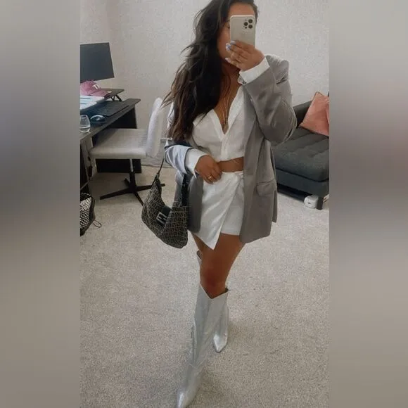 Silver boots