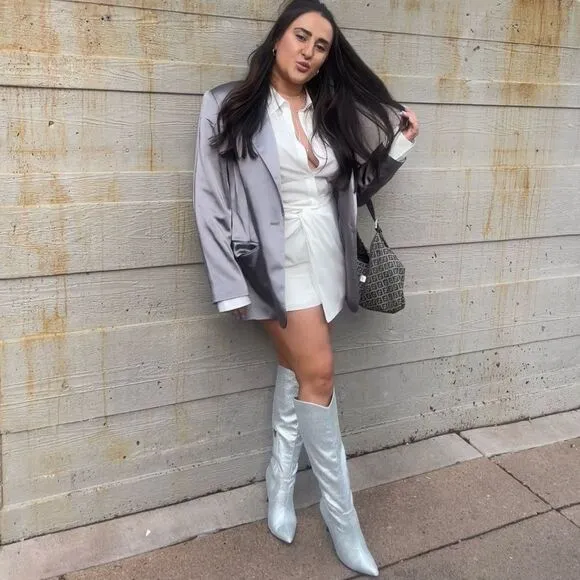 Silver boots