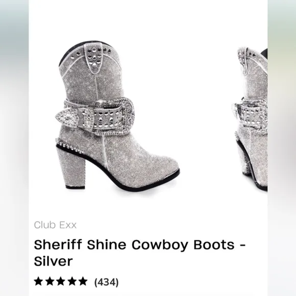 Silver Studded Women's Ankle Boots