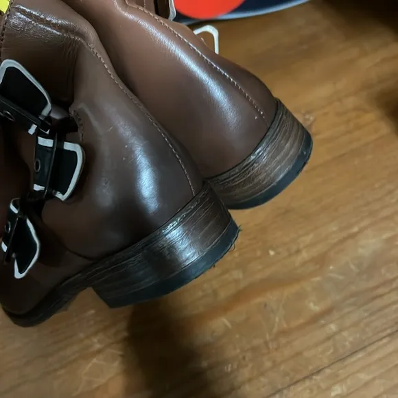 Sisley LEATHER ANKLE BOOTIES LEATHER WOMEN Buckle