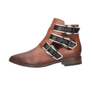 Sisley LEATHER ANKLE BOOTIES LEATHER WOMEN Buckle
