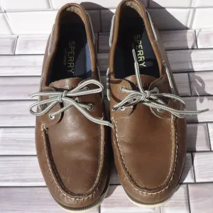 SIZE 10.5. Sperry Top-Sider leather sneakers shoes.
