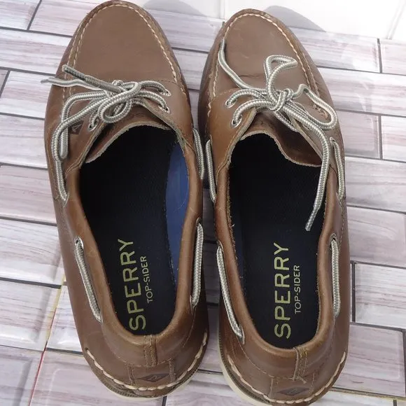 SIZE 10.5. Sperry Top-Sider leather sneakers shoes.