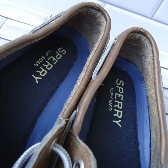 SIZE 10.5. Sperry Top-Sider leather sneakers shoes.