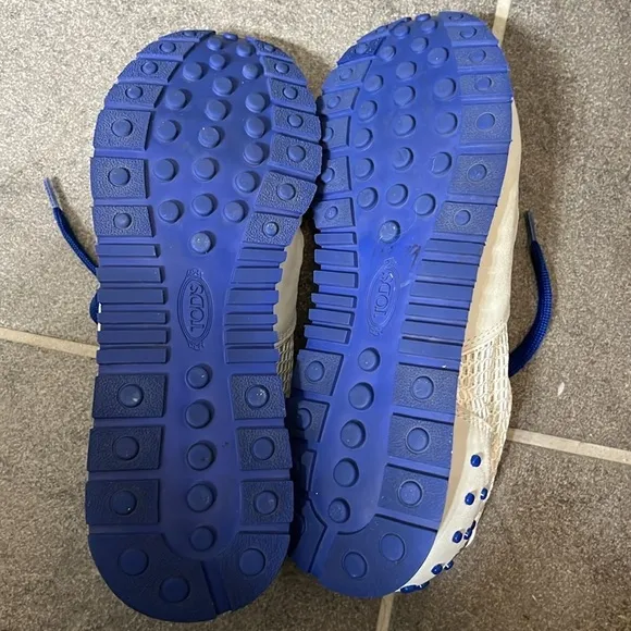 Size 8 (39) Tod's  women’s Suede And Leather-trimmed Shell Sneakers