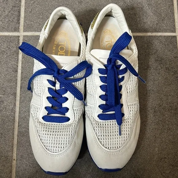 Size 8 (39) Tod's  women’s Suede And Leather-trimmed Shell Sneakers