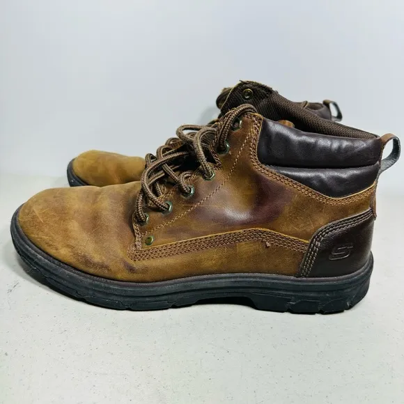 Skechers Boots Mens 10,5Relaxed Fit Segment Garnet Ankle Chukka Boot 65573 Brown