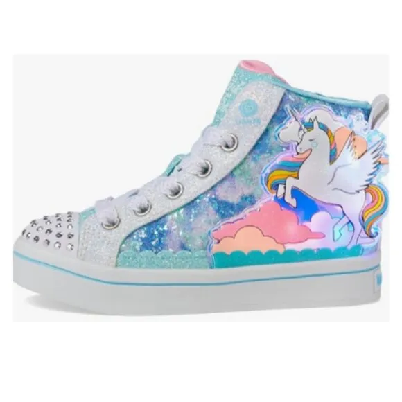 Skechers Girls' Twi lites 2.0 enchanted Unicorn Size 2