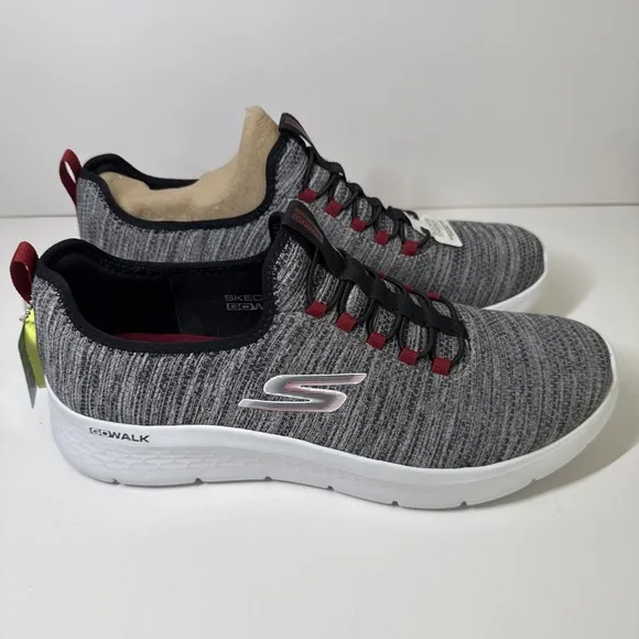 Skechers Go Walk Men's 13‎ Shoes Sneakers Flex Ultra Gray Black No Tie NWT