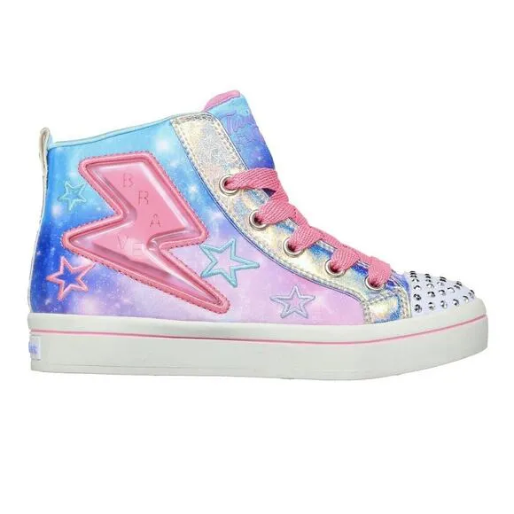Skechers Twinkle Toe Twi-Lites 2.0 Light Up High Top Girls Sneakers Shoes Size 3