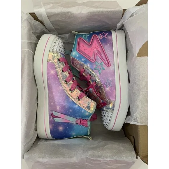 Skechers Twinkle Toe Twi-Lites 2.0 Light Up High Top Girls Sneakers Shoes Size 3