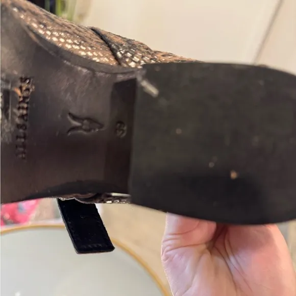 Snakeskin Lace-Up Ankle Boots