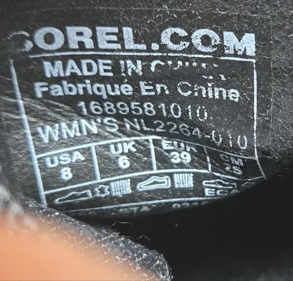 Sorel 1964 PDX Premium Wedge Hidden Heel Boots Black Ankle Leather Sz 8