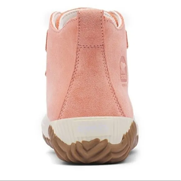 Sorel 7 Out N About Rain Boots Pink &amp; Cream Waterproof Toe Lace Up NEW WITH BOX