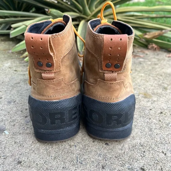 Sorel Ankeny Tan Leather Mid Hiker Boots Men’s Size 10.5
