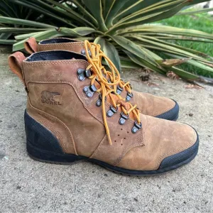 Sorel Ankeny Tan Leather Mid Hiker Boots Men’s Size 10.5