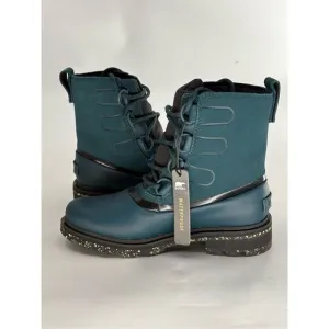 Sorel Boots Lennox‎ Street Speckled Teal Green Waterproof Women 6.5 Winter New
