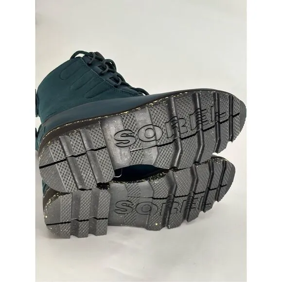 Sorel Boots Lennox‎ Street Speckled Teal Green Waterproof Women 6.5 Winter New