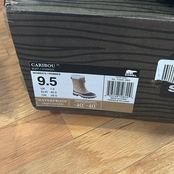 Sorel Caribou Tan and Black Winter Boots - 9.5