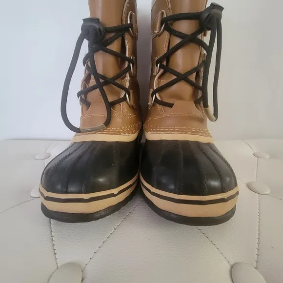 SOREL Caribou Waterproof Lace-up Winter Snow Boots Youth/Big Kids Size 3