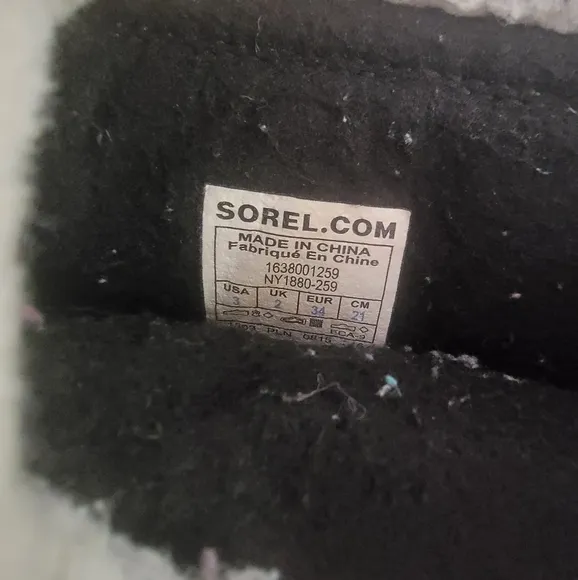 SOREL Caribou Waterproof Lace-up Winter Snow Boots Youth/Big Kids Size 3