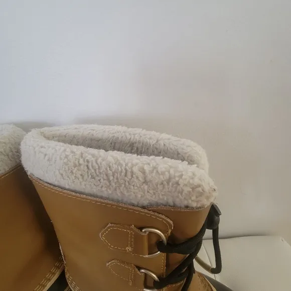 SOREL Caribou Waterproof Lace-up Winter Snow Boots Youth/Big Kids Size 3