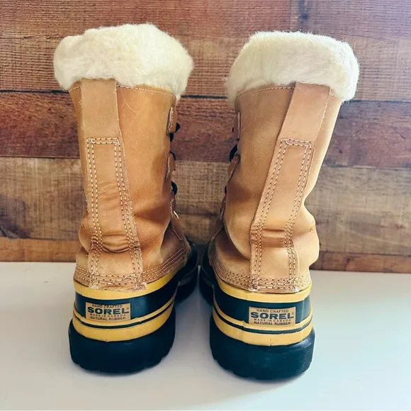 Sorel Caribou Waterproof Winter Boots - Tan and Black