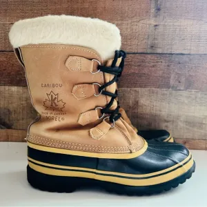 Sorel Caribou Waterproof Winter Boots - Tan and Black