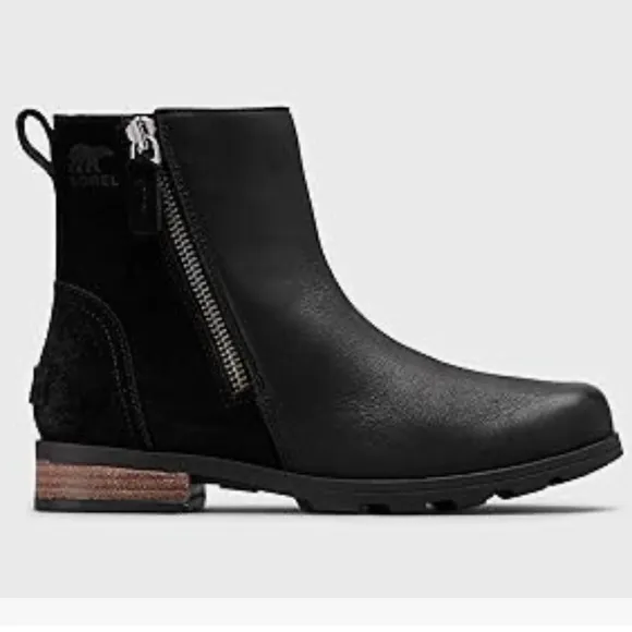 Sorel Emelie Zip suede/leather waterproof ankle boots size 6.5