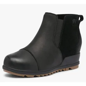 Sorel Evie Boots Shoes Women's 11 Black Leather Pull On Waterproof Ankle Boots