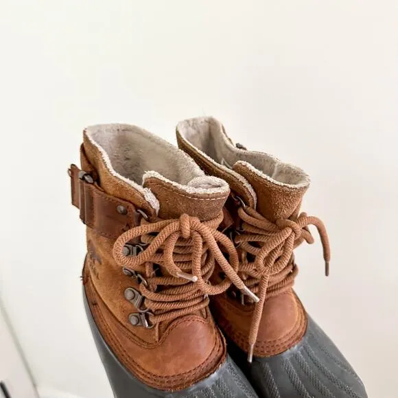 Sorel Fancy Lace II Waterproof Winter Ankle Boots Brown/Black 5