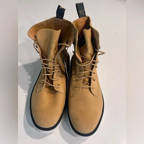 Sorel Hi Line Platform Combat Boots Geo Yellow size 10 new