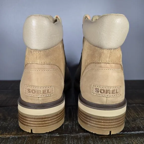 Sorel Lennox Hiker Womens Size 9.5 Lace Up Waterproof Ankle Boots Brown Leather
