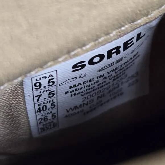 Sorel Lennox Hiker Womens Size 9.5 Lace Up Waterproof Ankle Boots Brown Leather
