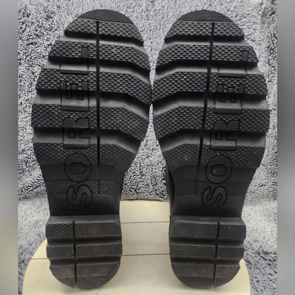 SOREL Lennox™ Lace STKD Waterproof Black Boots Women's Size 12
