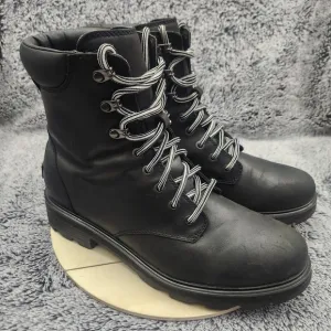 SOREL Lennox™ Lace STKD Waterproof Black Boots Women's Size 12