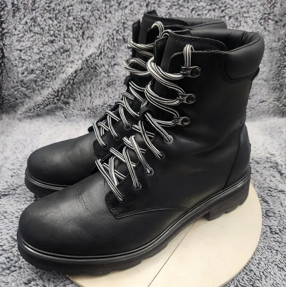 SOREL Lennox™ Lace STKD Waterproof Black Boots Women's Size 12